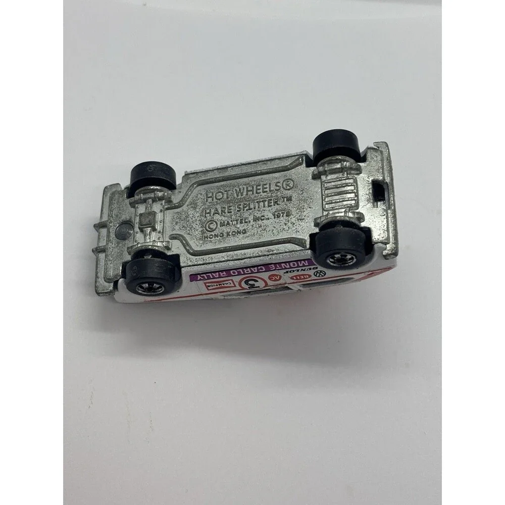 VW Rabbit Hot Wheels 'Hare Splitter' White Blackwall 1978, 1:64 Scale Rally